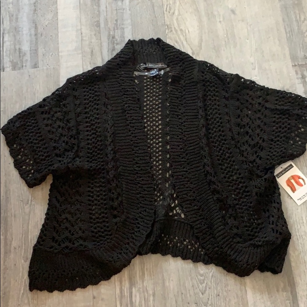 Black crochet bolero